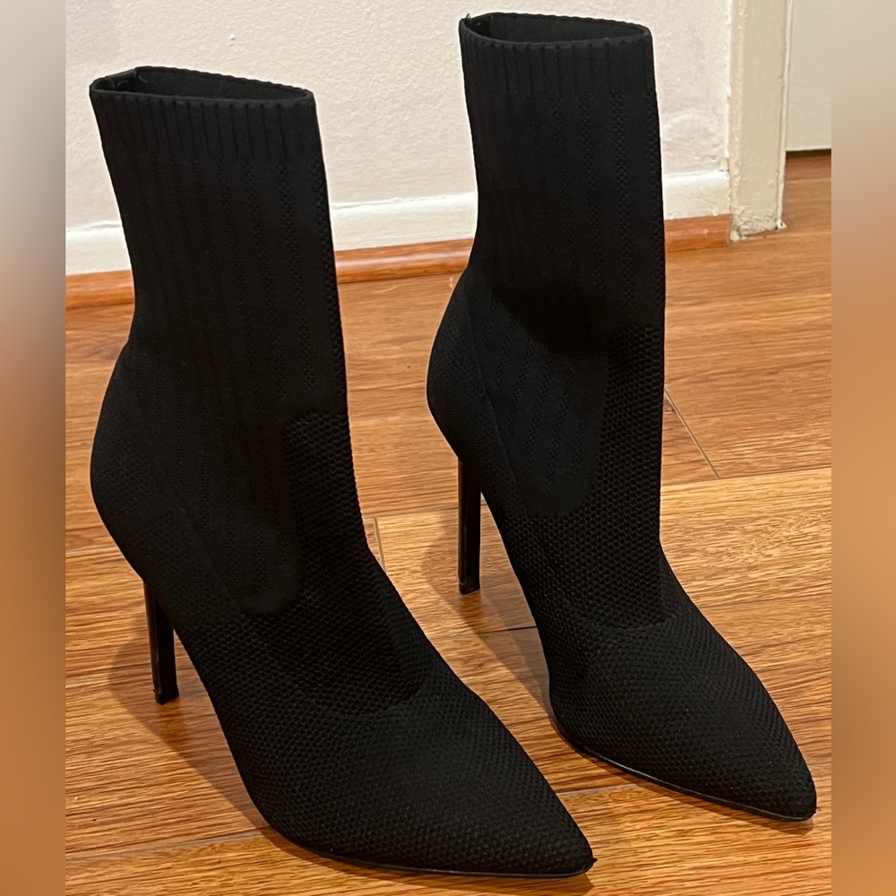 COPY - Steve Madden HEELED SOCK ANKLE BOOTS - Picture 3 of 5